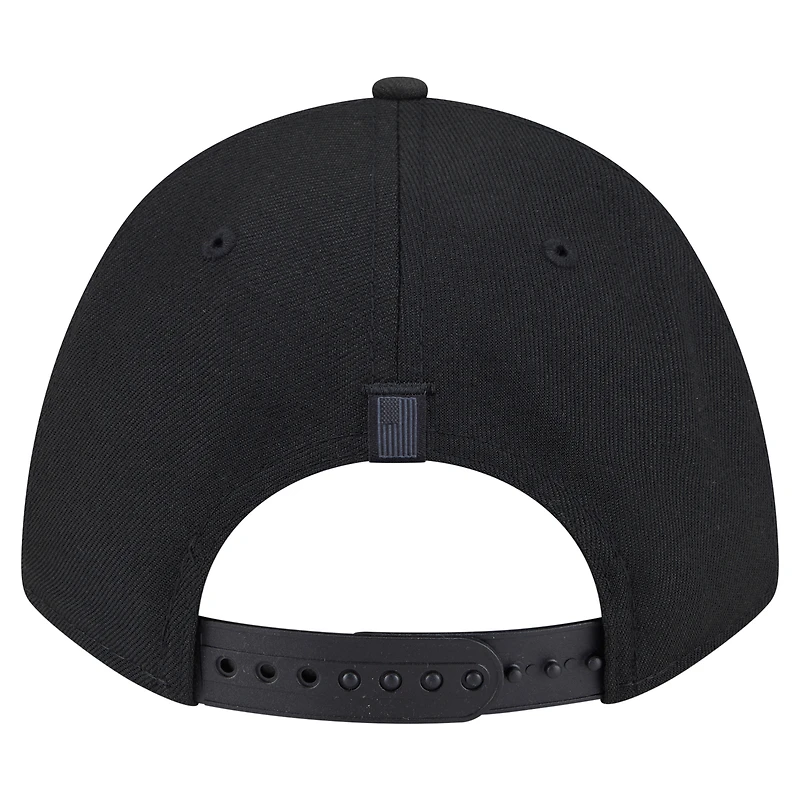 Men's New Era  Black Phoenix Suns Game Day Flag A-Frame 9FORTY Adjustable Hat