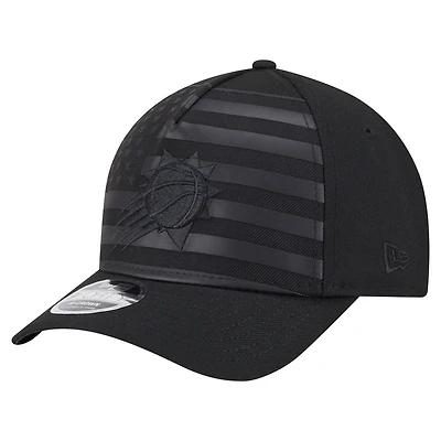 Men's New Era  Black Phoenix Suns Game Day Flag A-Frame 9FORTY Adjustable Hat