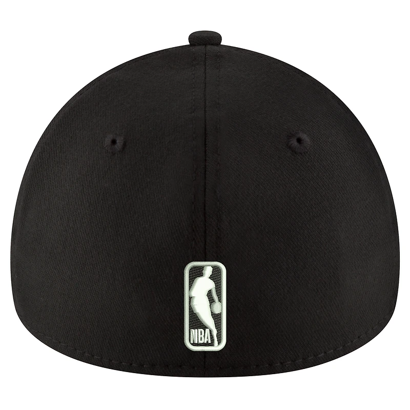 Men's New Era Black Phoenix Suns Logo 39THIRTY Flex Hat