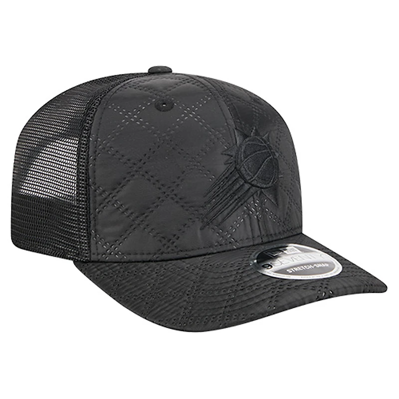 Casquette ajustable matelassée 9SEVENTY Trucker noire des Phoenix Suns de New Era pour homme