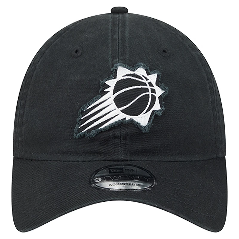 Casquette ajustable 9TWENTY noire New Era pour homme avec appliqué en tissu Phoenix Suns