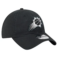 Men's New Era  Black Phoenix Suns Stamp Fabric Applique 9TWENTY Adjustable Hat