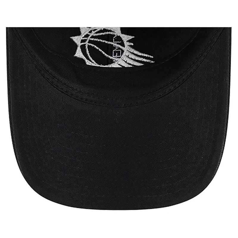 Casquette ajustable 9TWENTY noire New Era pour homme avec appliqué en tissu Phoenix Suns