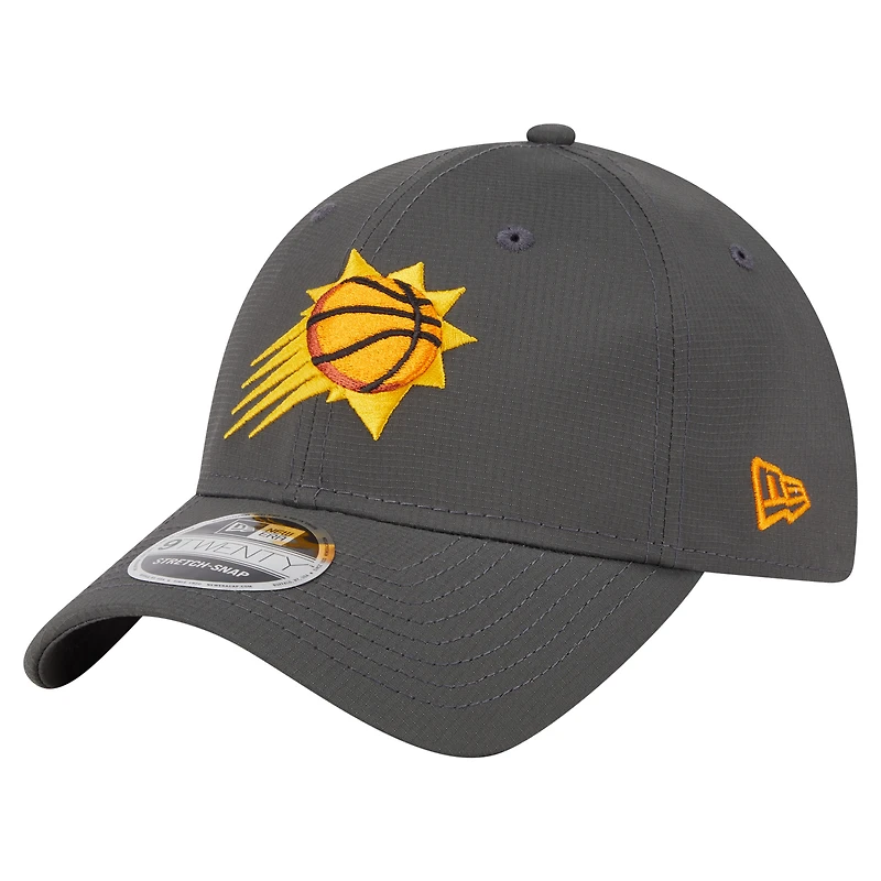 Men's New Era Charcoal Phoenix Suns Active Ripstop 9TWENTY Adjustable Hat