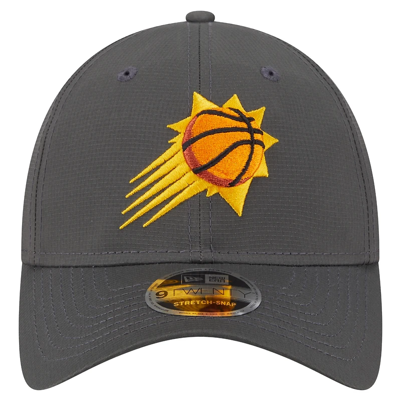 Men's New Era Charcoal Phoenix Suns Active Ripstop 9TWENTY Adjustable Hat