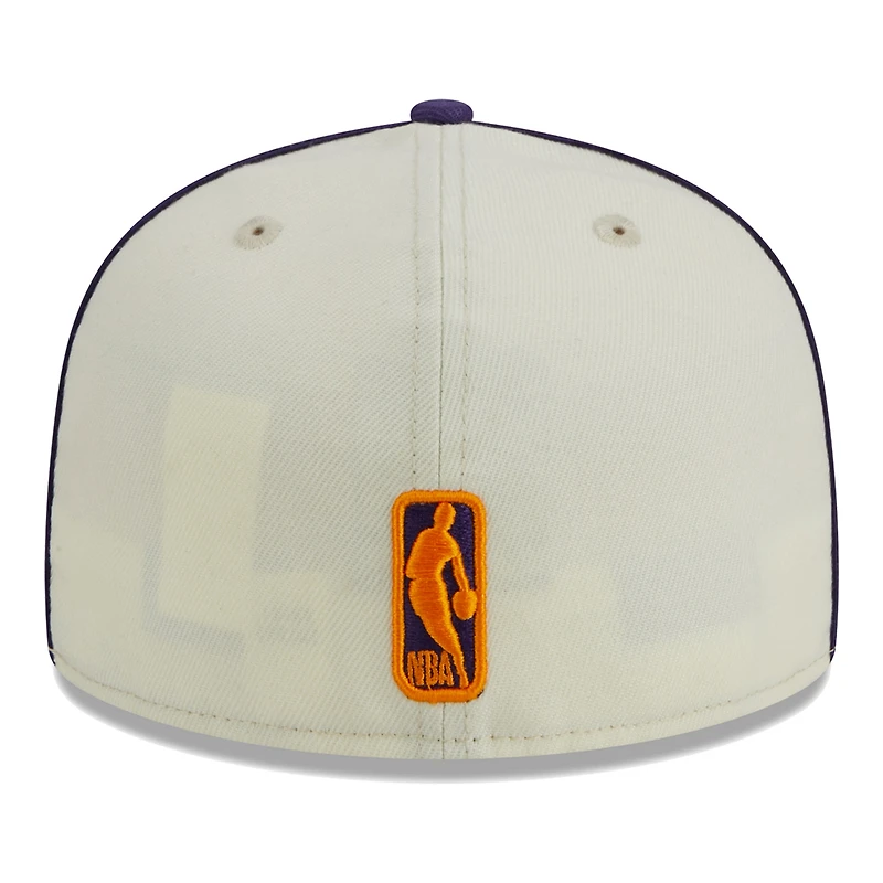 V107988 Suns 23 NBA NWE Crème et passepoil 2 tons ajustés 59Fifty HATMENHIC