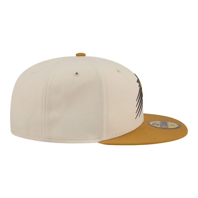 Men's New Era Cream/Tan Phoenix Suns Two-Tone Color Pack 59FIFTY Fitted Hat