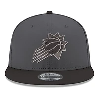 Men's New Era Gray/Black Phoenix Suns Logo 2-Tone 9FIFTY Snapback Hat
