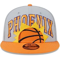 Men's New Era Gray/Orange Phoenix Suns Tip-Off Two-Tone 9FIFTY Snapback Hat