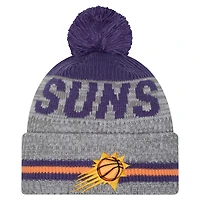 Bonnet tricoté à revers et pompon Phoenix Suns Sport Night Runner pour homme New Era gris