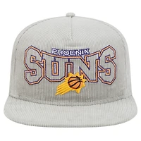 Casquette de golf snapback en velours côtelé gris Phoenix Suns de New Era pour homme