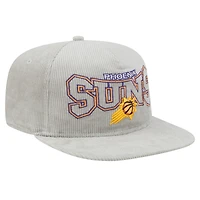 Casquette de golf snapback en velours côtelé gris Phoenix Suns de New Era pour homme