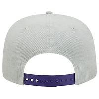 Casquette de golf snapback en velours côtelé gris Phoenix Suns de New Era pour homme