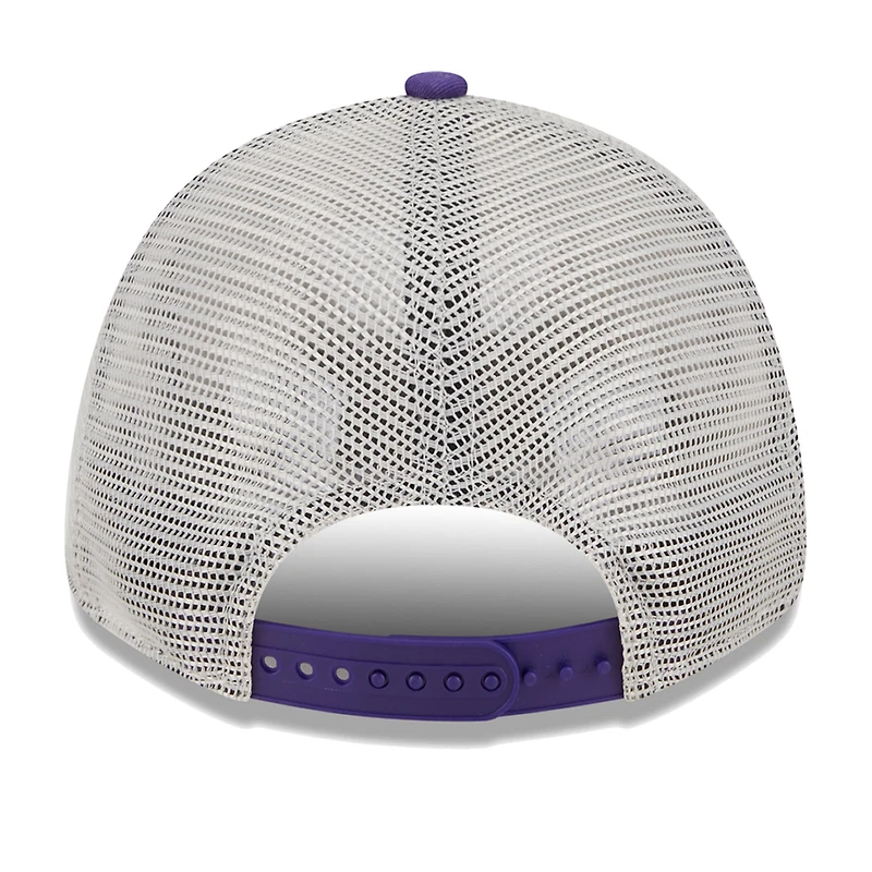 Men's New Era Khaki/Purple Phoenix Suns Throwback Patch Trucker 9FORTY Adjustable Hat