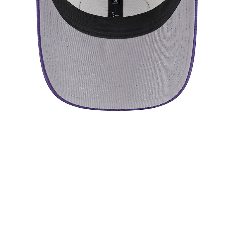 Men's New Era Khaki/Purple Phoenix Suns Throwback Patch Trucker 9FORTY Adjustable Hat