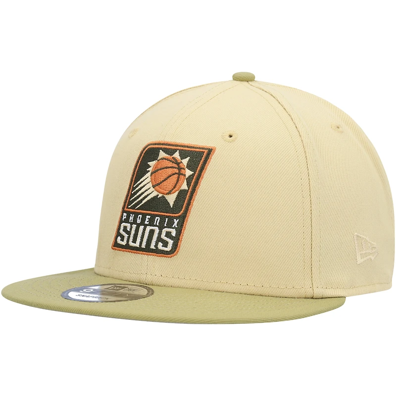 Men's New Era Khaki/Tan Phoenix Suns Green Collection Repreve 9FIFTY Snapback Hat