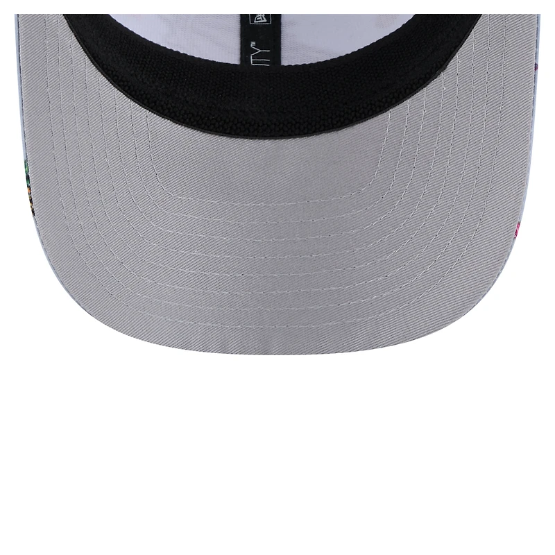 Casquette extensible à boutons-pression New Era bleu clair/gris Phoenix Suns Adventure Aloha Pattern 9SEVENTY pour homme