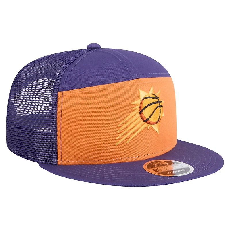 Men's New Era  Orange/Purple Phoenix Suns Outdoor Split Panel 9FIFTY Snapback Hat
