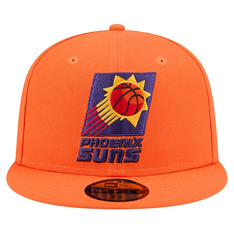 Men's New Era  Orange Phoenix Suns Core Logo 59FIFTY Fitted Hat