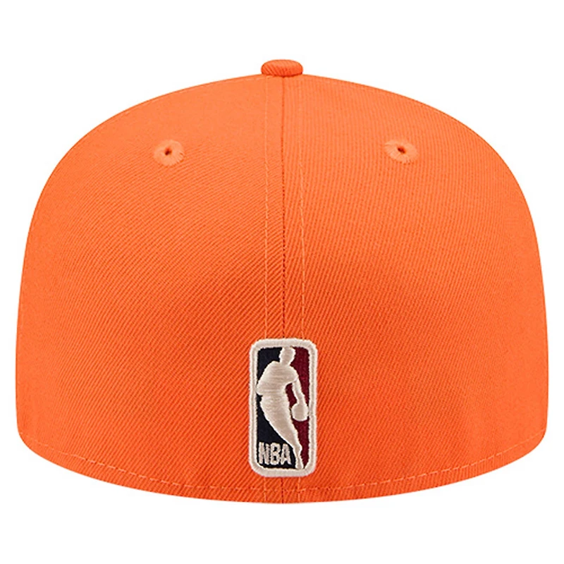 Men's New Era  Orange Phoenix Suns Core Logo 59FIFTY Fitted Hat