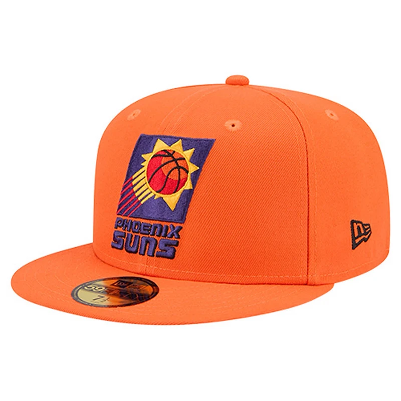 Men's New Era Orange Phoenix Suns Core Logo 59FIFTY Fitted Hat