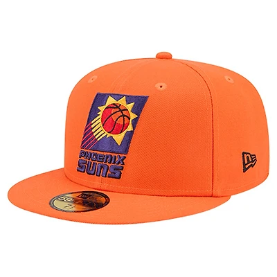 Men's New Era Orange Phoenix Suns Core Logo 59FIFTY Fitted Hat