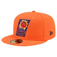 Men's New Era  Orange Phoenix Suns Core Logo 59FIFTY Fitted Hat