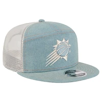 Casquette camionneur à snapback 9FIFTY Adventure en denim pour homme des Phoenix Suns de New Era