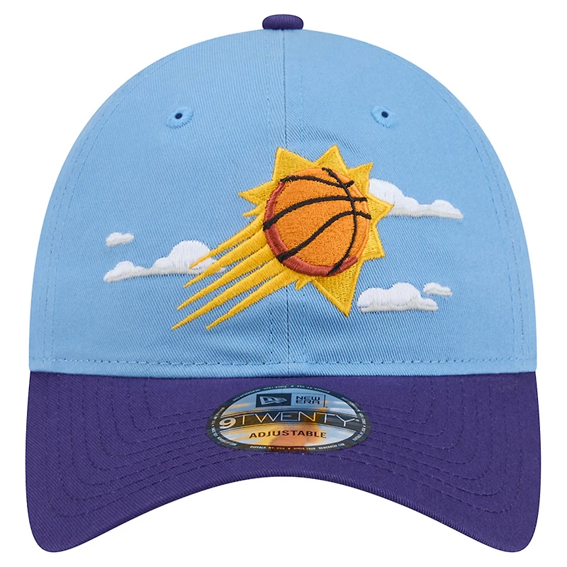 Men's New Era Powder Blue Phoenix Suns Clouds 9TWENTY Adjustable Hat