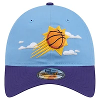 Men's New Era Powder Blue Phoenix Suns Clouds 9TWENTY Adjustable Hat