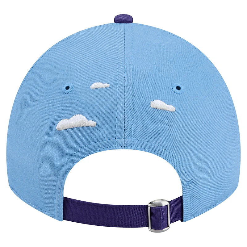 Men's New Era Powder Blue Phoenix Suns Clouds 9TWENTY Adjustable Hat