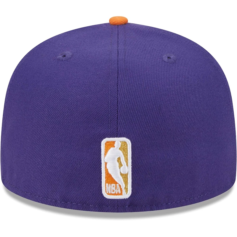 Casquette ajustée 59FIFTY Phoenix Suns Gameday Gold Pop Stars New Era violet/orange pour homme