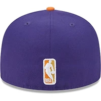 Casquette ajustée 59FIFTY Phoenix Suns Gameday Gold Pop Stars New Era violet/orange pour homme