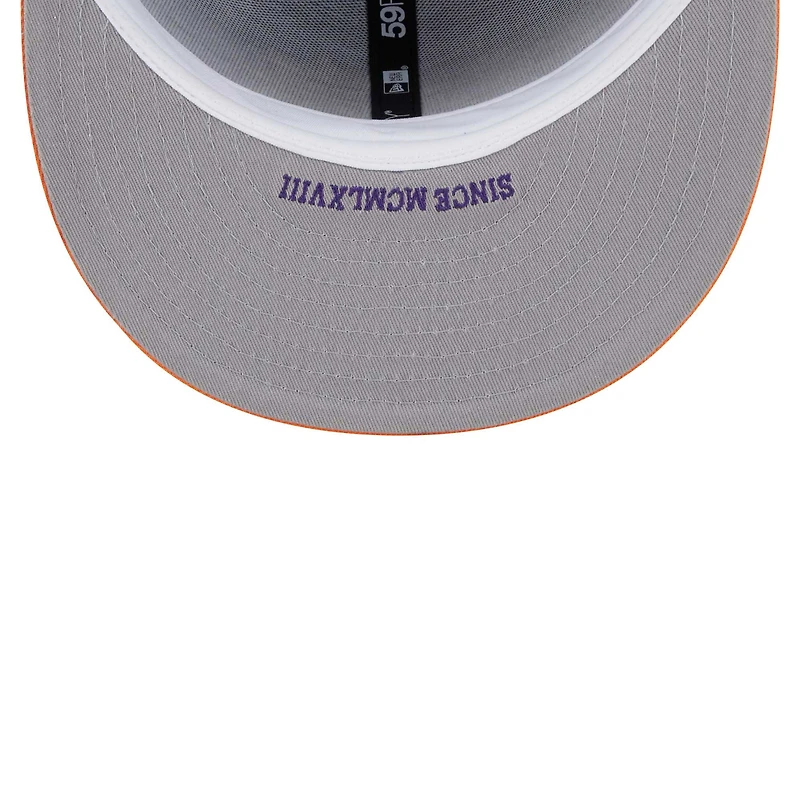 Casquette ajustée 59FIFTY Phoenix Suns Gameday Gold Pop Stars New Era violet/orange pour homme