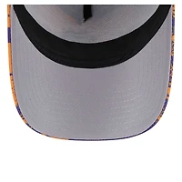 Men's New Era Purple/Orange Phoenix Suns Tip Off A-Frame Trucker 9FORTY Adjustable Hat