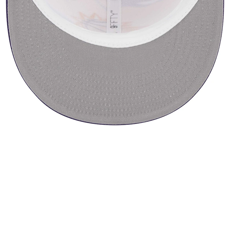 Casquette réglable 9FIFTY Phoenix Suns Tear Trucker New Era pour homme, violet/blanc