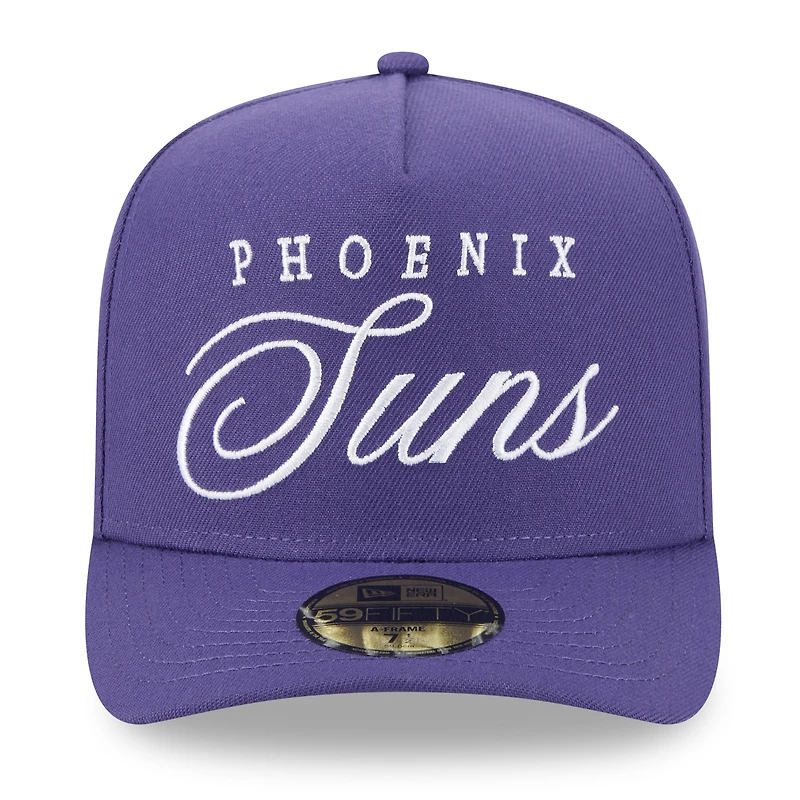 Men's New Era Purple Phoenix Suns 2025 NBA Draft A-Frame 59FIFTY Fitted Hat