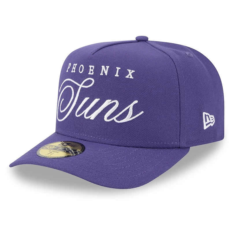 Casquette ajustée A-Frame 59FIFTY violette New Era pour homme, Phoenix Suns, draft NBA 2025