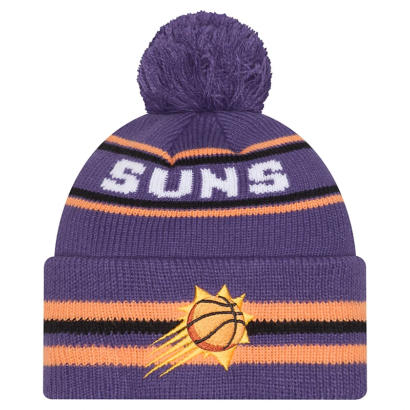 Men's New Era Purple Phoenix Suns Classic Cuffed Knit Hat with Pom