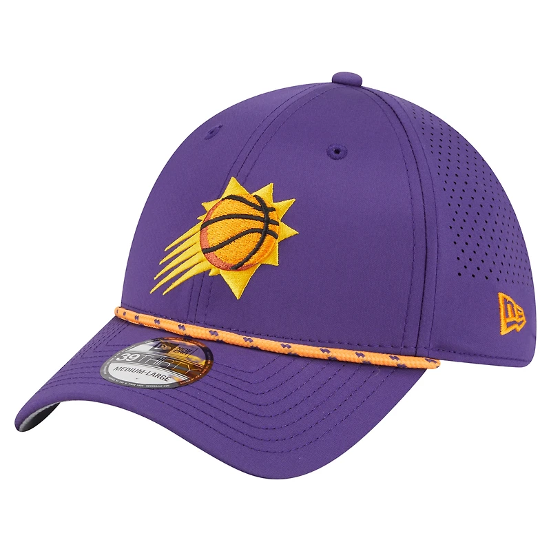 Casquette New Era violette Phoenix Suns Featherweight Poly Rope Flex 39Thirty pour homme