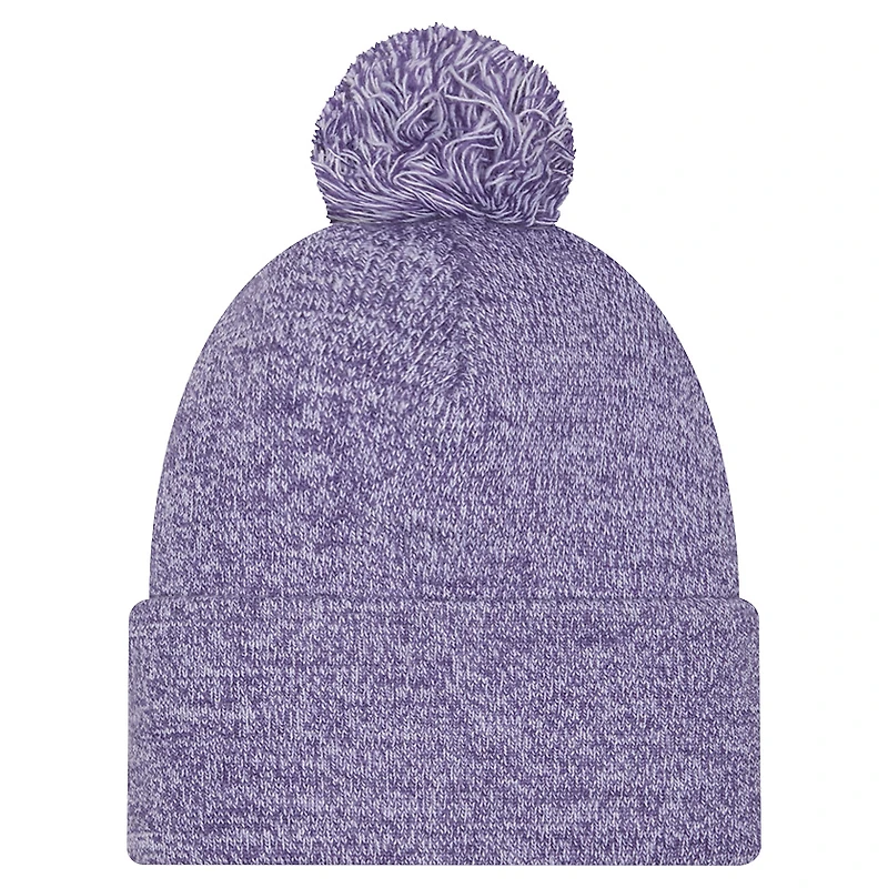 Men's New Era Purple Phoenix Suns Marled Cuffed Knit Hat with Pom