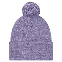 Men's New Era Purple Phoenix Suns Marled Cuffed Knit Hat with Pom