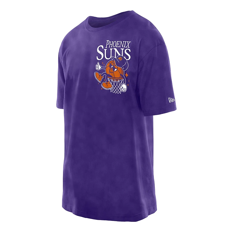 T-shirt oversize violet Phoenix Suns Old School Sport Enzyme Wash pour homme de New Era