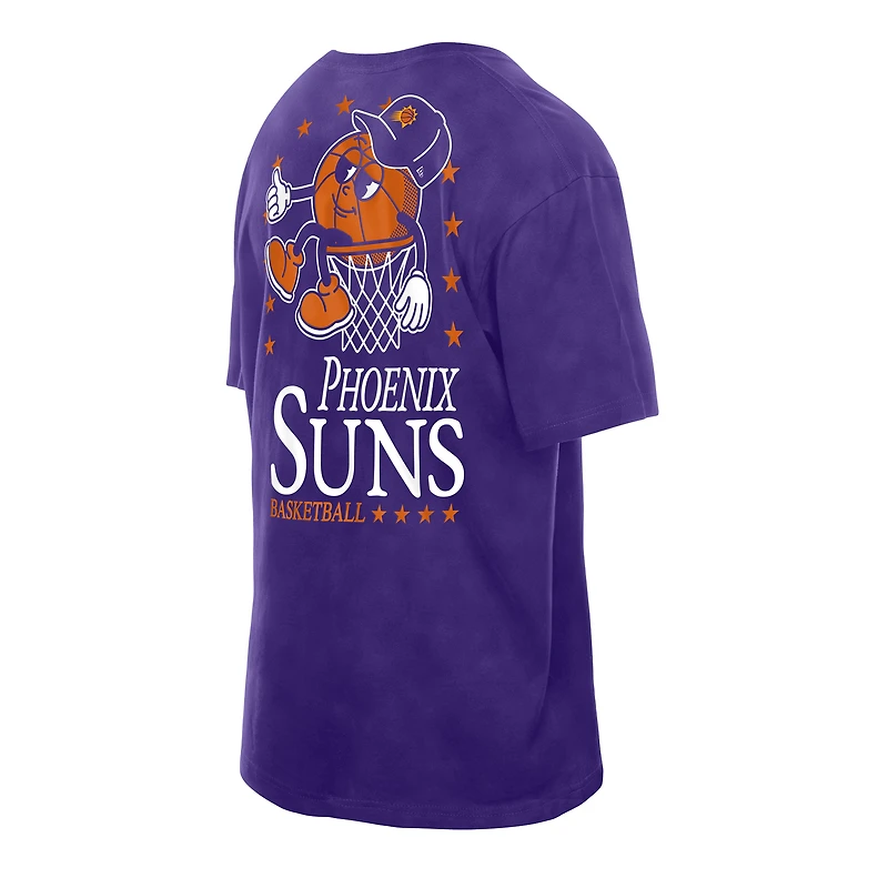 T-shirt oversize violet Phoenix Suns Old School Sport Enzyme Wash pour homme de New Era