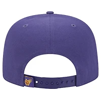 Men's New Era Purple Phoenix Suns Oversized Puff Print Logo Golfer Snapback Hat