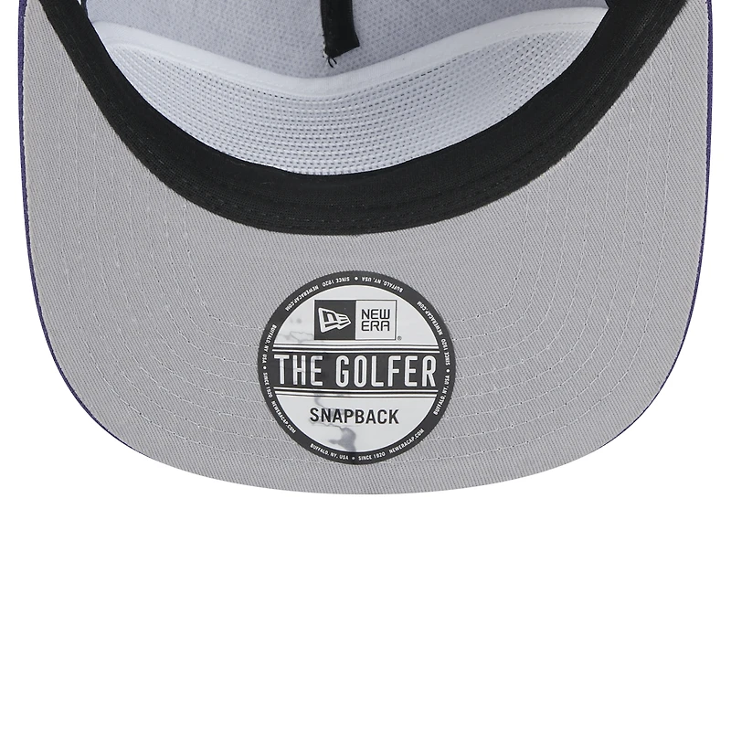 Casquette snapback surdimensionnée avec logo imprimé bouffant pour hommes des Phoenix Suns New Era violette