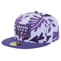 Casquette ajustée 59FIFTY 2 tons pour hommes New Era pourpre Phoenix Suns Palm Fronds