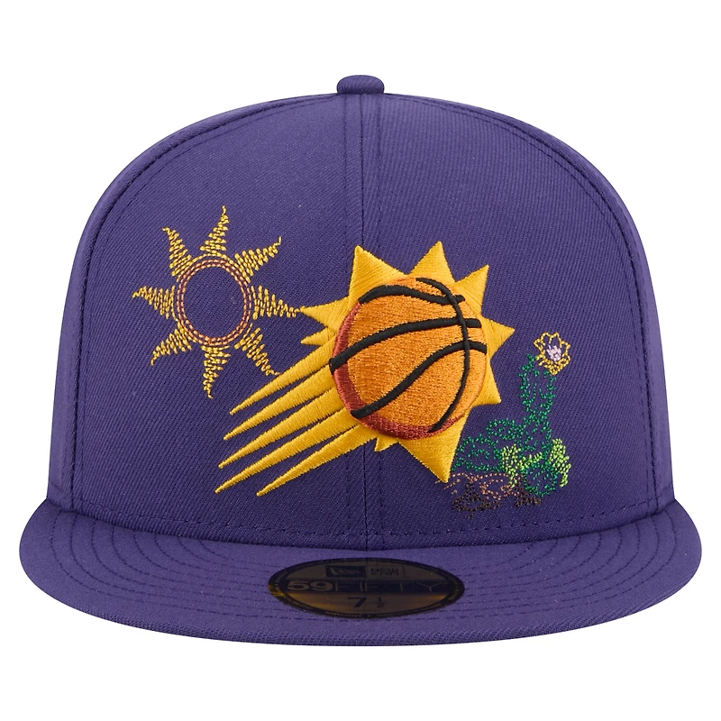 Casquette ajustée 59FIFTY violette des Phoenix Suns pour homme New Era