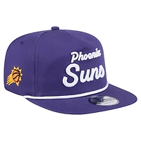 Men's New Era Purple Phoenix Suns Team Text Golfer Snapback Hat