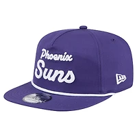 Men's New Era Purple Phoenix Suns Team Text Golfer Snapback Hat